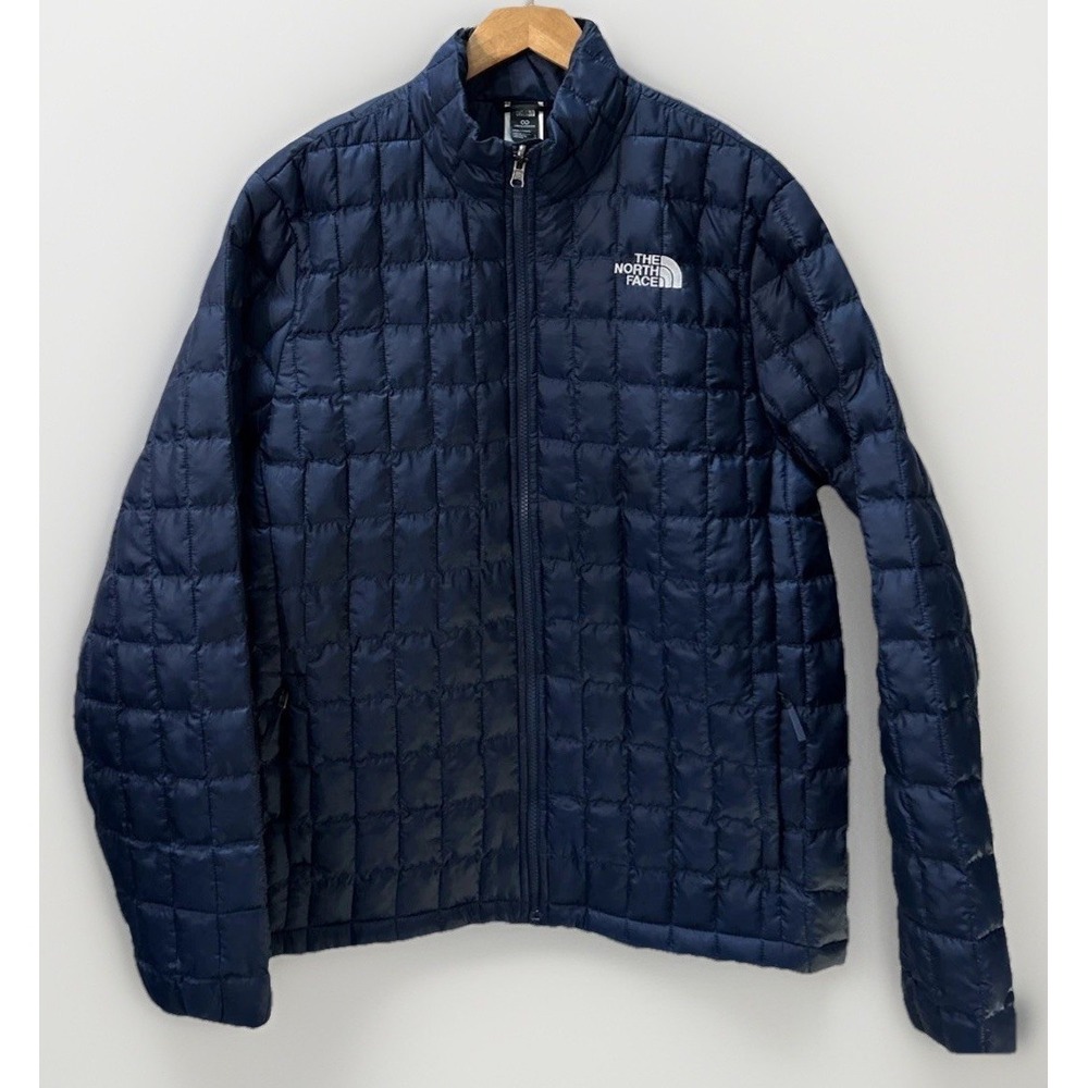 Mens TNF The North Face Thermoball ECO Insulated FZ Puffer Jacket Navy No Flaws